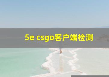 5e csgo客户端检测